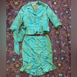 medusa mommy spice girls silky snake skin skirt suit 🤩🐍🦋